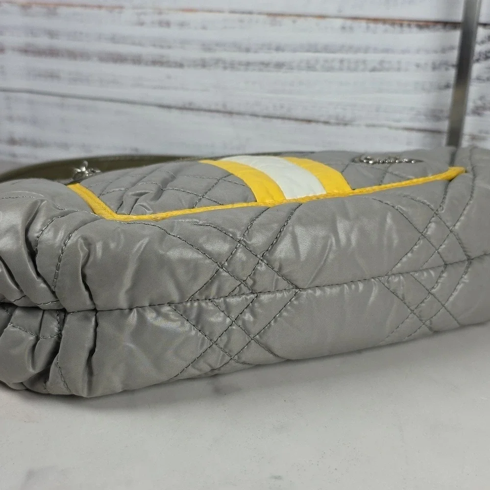 COACH #15871 VINTAGE HAND BAG GRAY‎ YELLOW RARE PURSE GUC - Picture 11 of 14